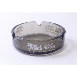 Silver Smith Casino Resort, Round Dark Glass Ashtray, Wendover, Nevada, SHC-026